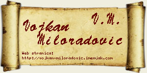 Vojkan Miloradović vizit kartica